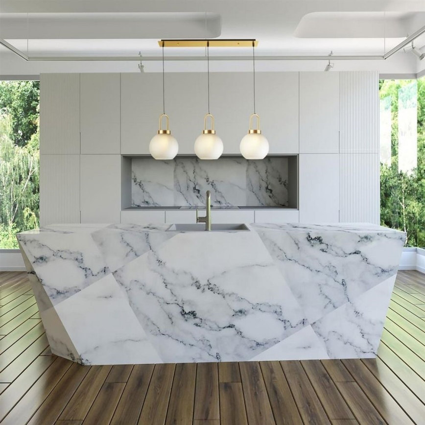 Searchlight - Κρεμαστό φωτιστικό οροφής ράγα SNOWDROP 3xE27/60W/230V ορείχαλκος