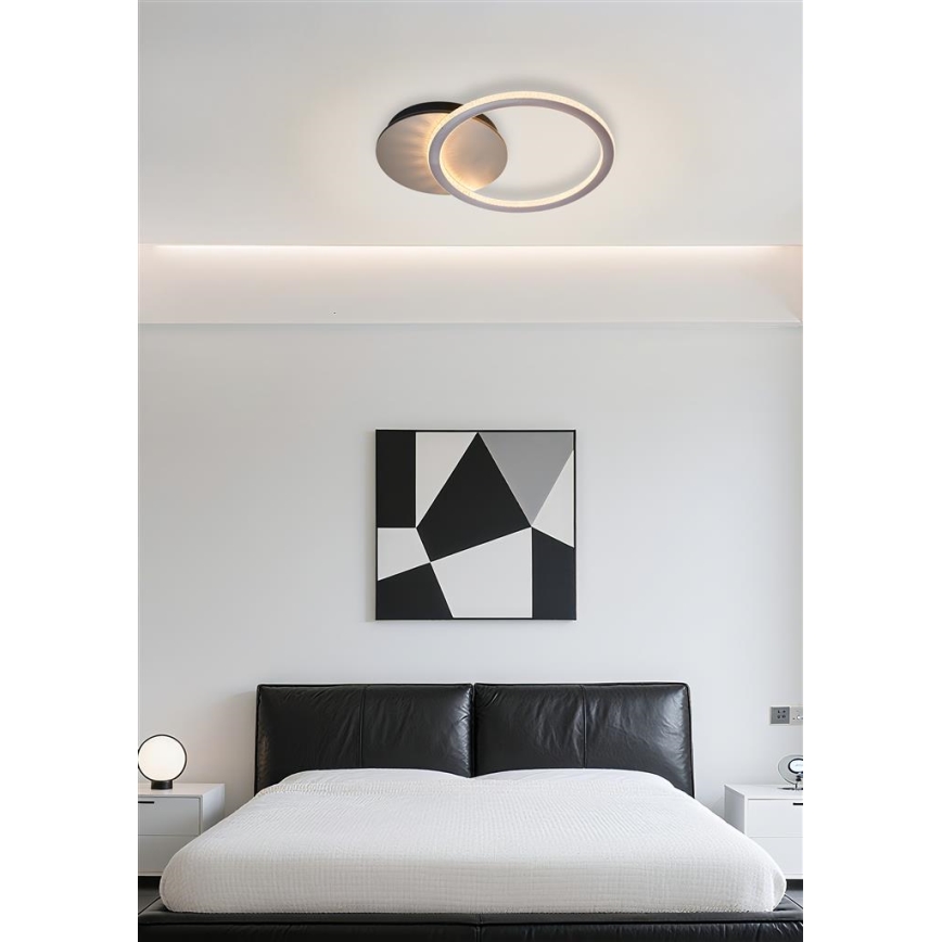 Searchlight - Ρυθμιζόμενο LED φωτιστικό οροφής SPECS LED/18W/230V 3000K 35x45 cm ορείχαλκος