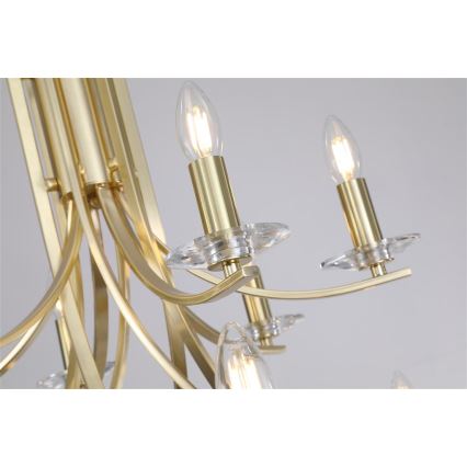 Searchlight - Κρεμαστό φωτιστικό ASCONA με αλυσίδα 12xE14/60W/230V