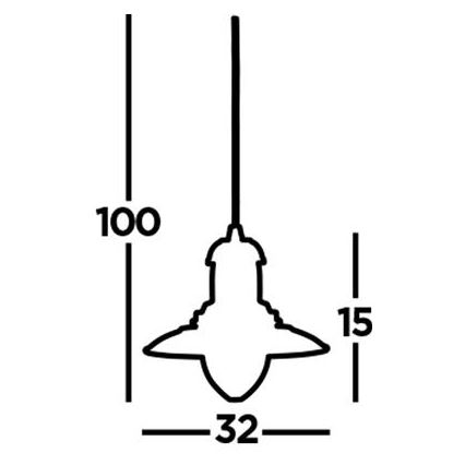 Searchlight - Κρεμαστό φωτιστικό σε καλώδιο FISHERMAN 1xE27/60W/230V μπρούτζινο