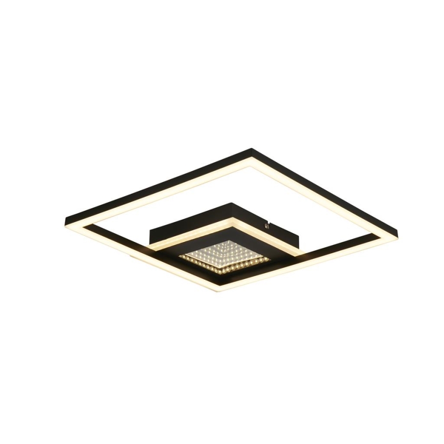 Searchlight - LED Ρυθμιζόμενο φωτιστικό οροφής QUADRATE LED/24W/230V 36x36 cm μαύρο