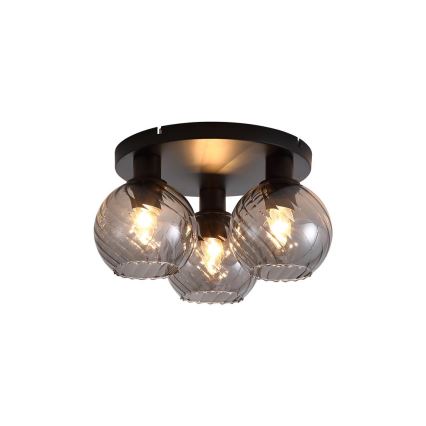 Searchlight - Φωτιστικό οροφής RADIANCE 3xE27/60W/230V Ø 37,5 cm μαύρο