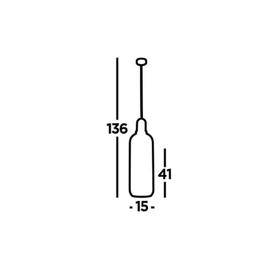 Searchlight - Κρεμαστό φωτιστικό οροφής PIPETTE 1xE27/60W/230V shiny