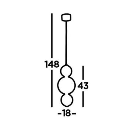 Searchlight - LED Κρεμαστό φωτιστικό οροφής SNOWBALL LED/18W/230V