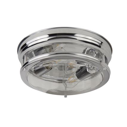 Searchlight - Φωτιστικό οροφής EDINBURGH I 2xE27/40W/230V γυαλιστερό χρώμιο