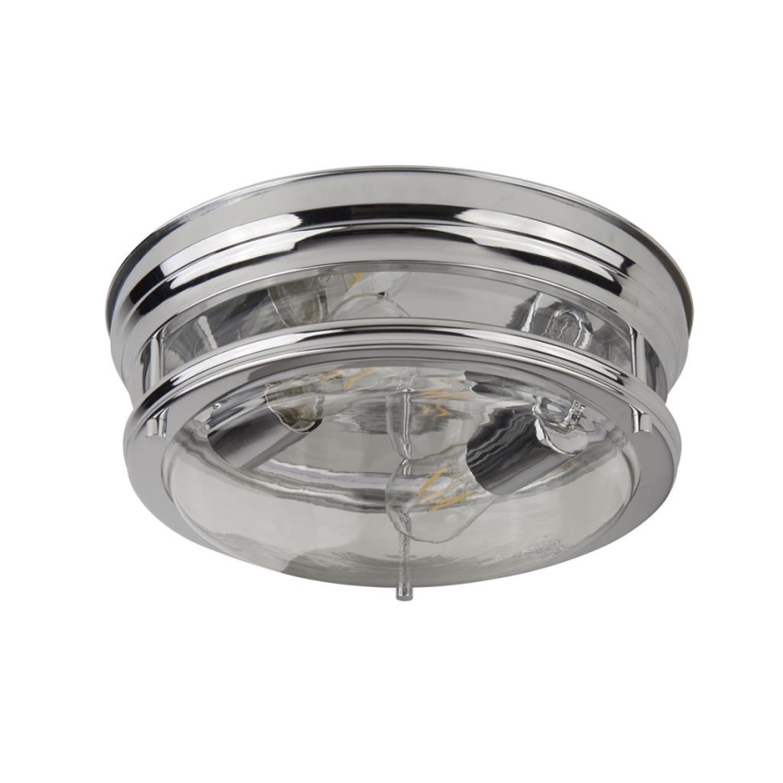 Searchlight - Φωτιστικό οροφής EDINBURGH I 2xE27/40W/230V γυαλιστερό χρώμιο