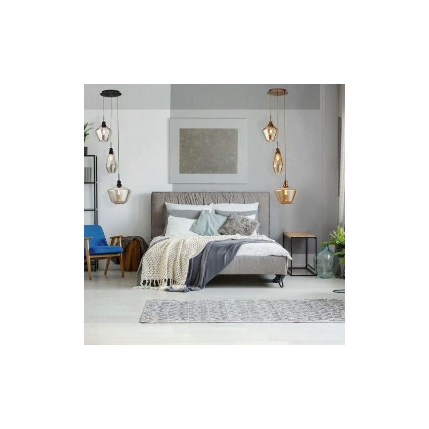 Searchlight - Κρεμαστό φωτιστικό οροφής τρίφωτο MIA 3xE27/60W/230V ορείχαλκος