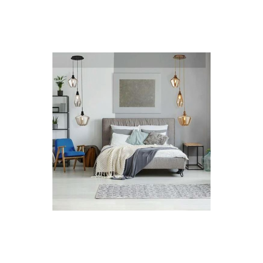 Searchlight - Κρεμαστό φωτιστικό οροφής τρίφωτο MIA 3xE27/60W/230V μαύρο