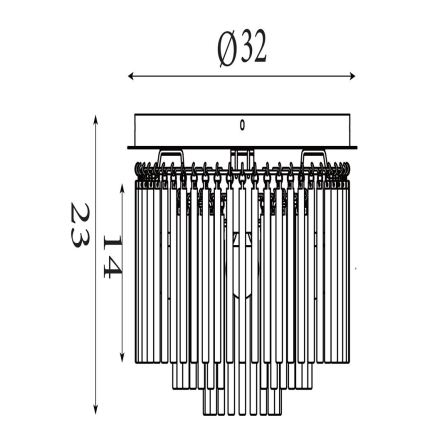 Searchlight - Φωτιστικό οροφής SWIZZLE 5xE14/60W/230V Ø 32 cm, χρυσό