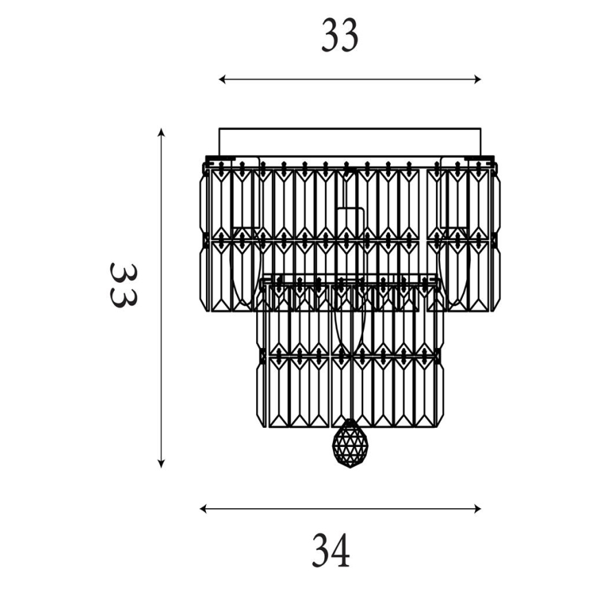 Searchlight - Φωτιστικό οροφής για μπάνιο EMPIRE 4xE14/60W/230V IP44