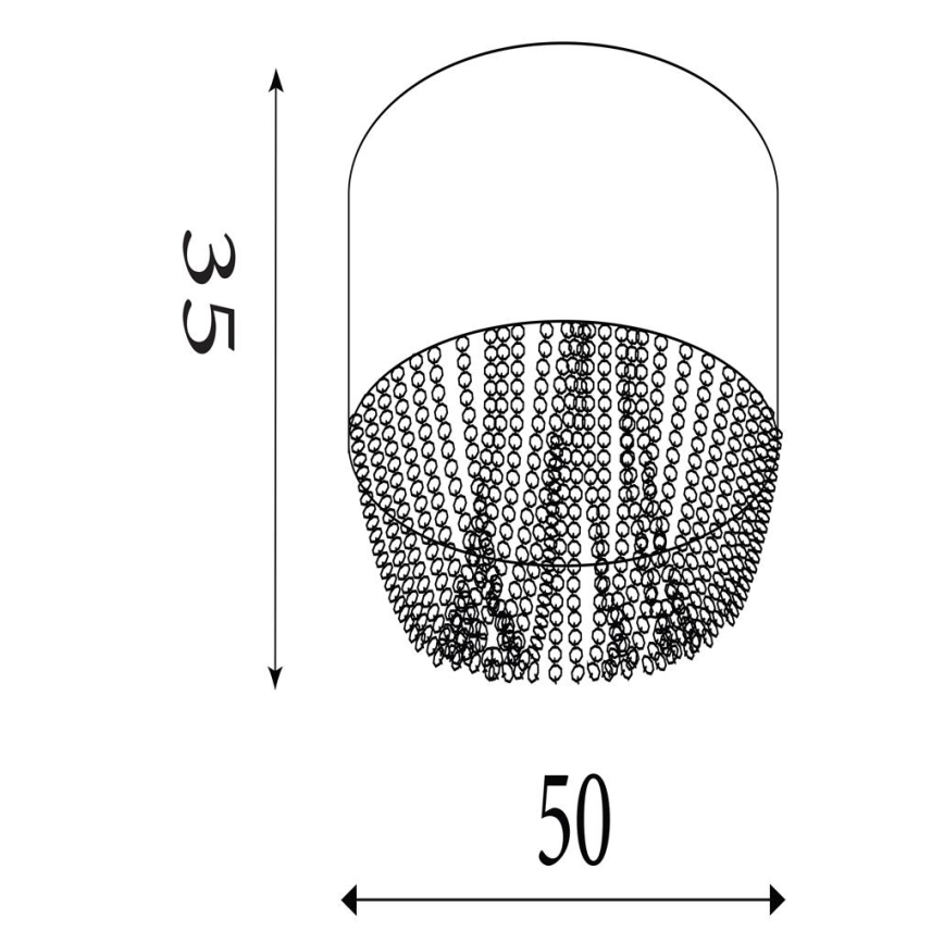 Searchlight - Φωτιστικό οροφής BELLANO 5xG9/7W/230V Ø 50 cm γκρι