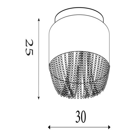 Searchlight - Φωτιστικό οροφής BELLANO 3xG9/7W/230V Ø 30 εκ. λευκό
