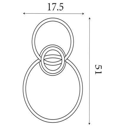 Searchlight - LED Ρυθμιζόμενο φωτιστικό οροφής TRIPLE LED/25W/230V