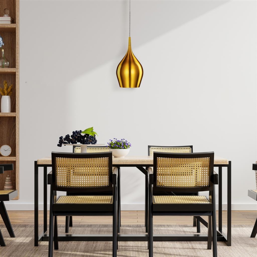 Searchlight - Κρεμαστό φωτιστικό οροφής VIBRANT 1xE14/60W/230V χρυσό