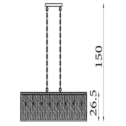 Searchlight - Πολυέλαιος με αλυσίδα BIJOU 8xE14/40W/230V