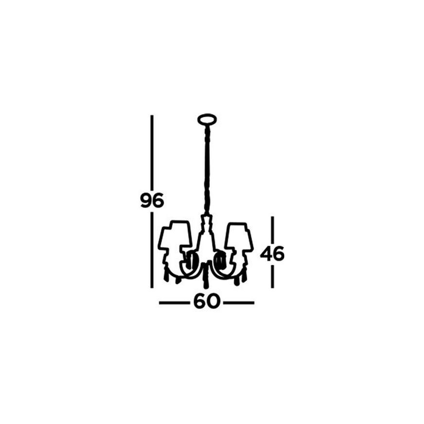 Searchlight - Κρεμαστό φωτιστικό οροφής PORTICO 5xG9/33W/230V γυαλιστερό χρώμιο