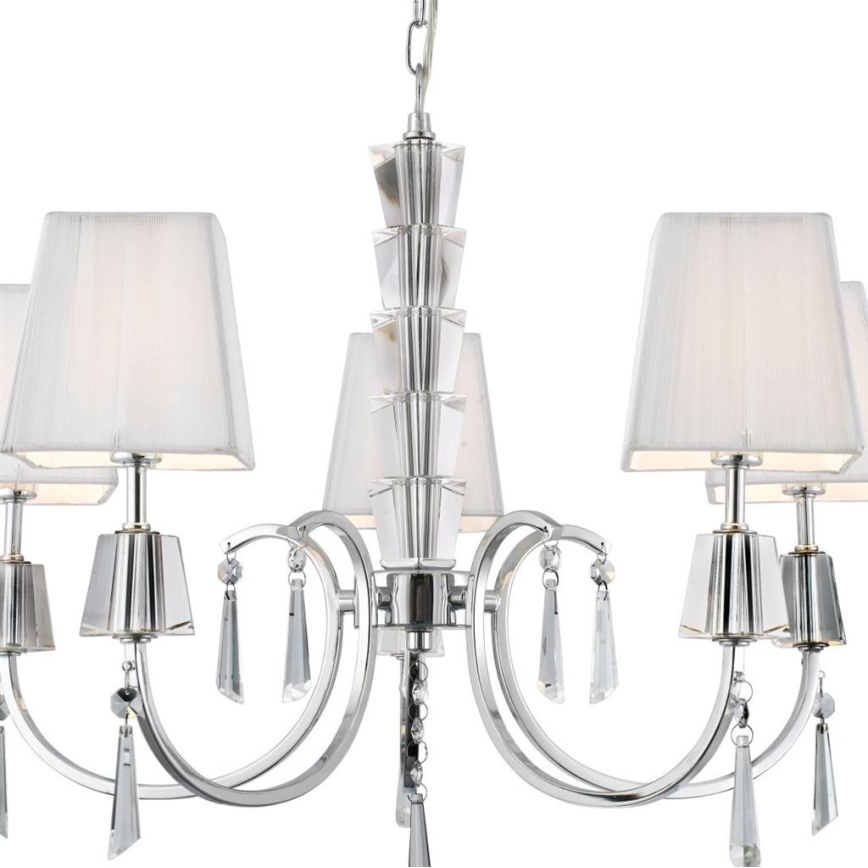 Searchlight - Κρεμαστό φωτιστικό οροφής PORTICO 5xG9/33W/230V γυαλιστερό χρώμιο