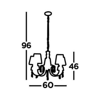 Searchlight - Κρεμαστό φωτιστικό οροφής PORTICO 5xG9/33W/230V γυαλιστερό χρώμιο