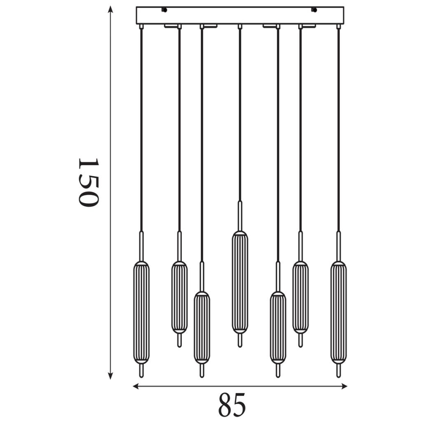 Searchlight - Ρυθμιζόμενο LED κρεμαστό φωτιστικό σε καλώδιο CATTAIL LED/33W/230V