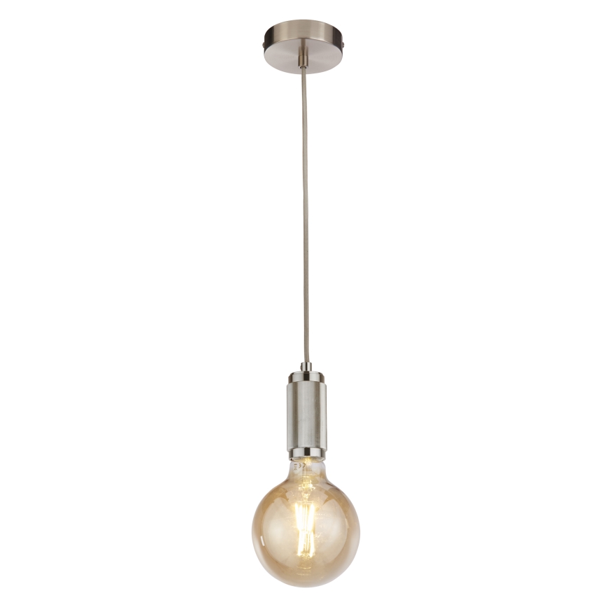 Searchlight - Κρεμαστό φωτιστικό με καλώδιο SUSPENSION 1xE27/60W/230V ασημί