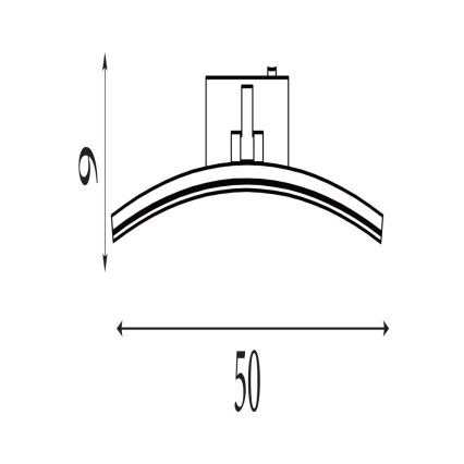 Searchlight - LED φωτιστικό για πίνακες SANTORINI LED/10,88W/230V ασημί