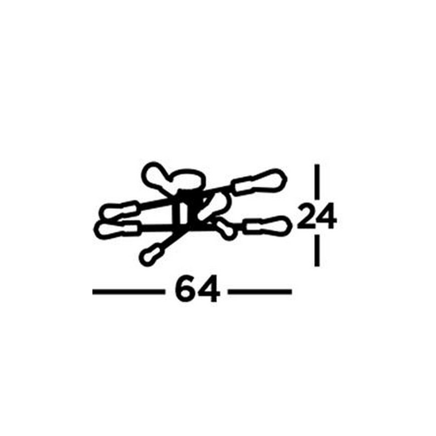 Searchlight - Πλαφονιέρα οροφής ARMSTRONG 8xE27/60W/230V ορείχαλκος
