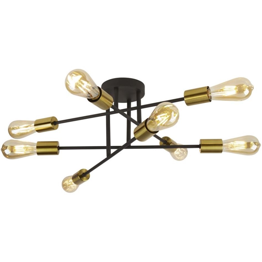 Searchlight - Πλαφονιέρα οροφής ARMSTRONG 8xE27/60W/230V ορείχαλκος
