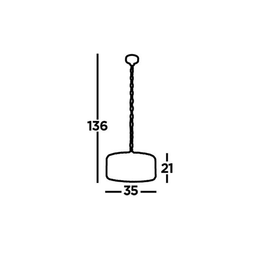 Searchlight - Κρεμαστό φωτιστικό οροφής μονόφωτο CHAPEAU 3xE27/60W/230V