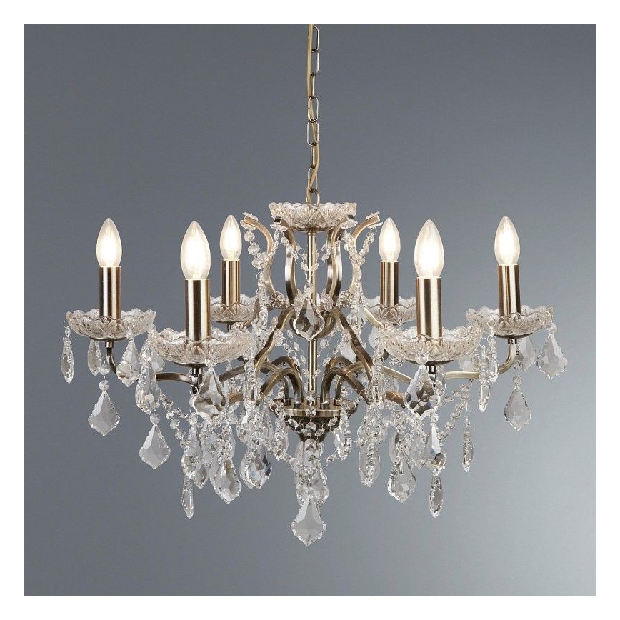 Searchlight - Κρυστάλλινο πολύφωτο με αλυσίδα PARIS 6xE14/40W/230V