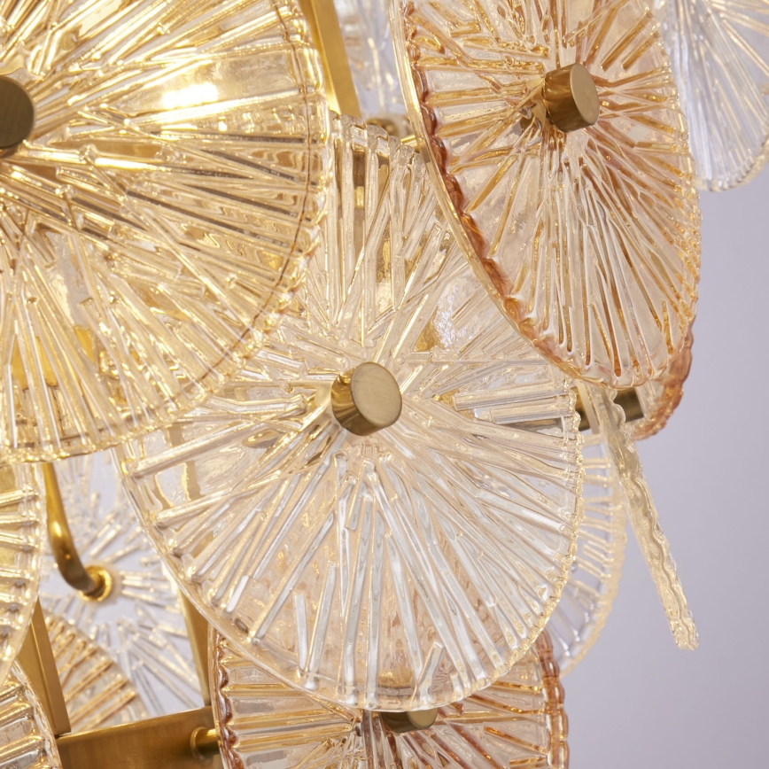 Searchlight - Κρεμαστό φωτιστικό οροφής WAGON WHEEL 9xG9/33W/230V διάμετρος 64 cm μπρονζέ