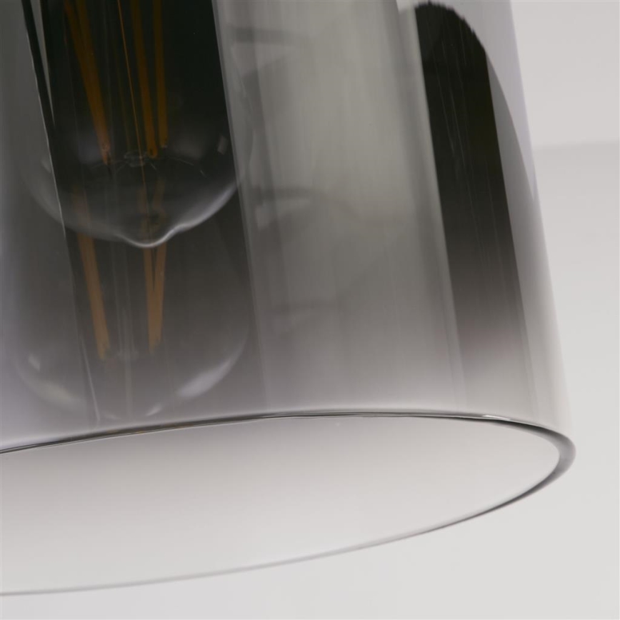 Searchlight - Φωτιστικό οροφής SWEDEN, 1xE27/60W/230V, διάμ. 22 cm, μαύρο/καπνιστό