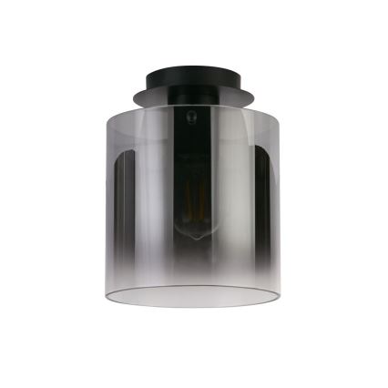 Searchlight - Φωτιστικό οροφής SWEDEN, 1xE27/60W/230V, διάμ. 22 cm, μαύρο/καπνιστό