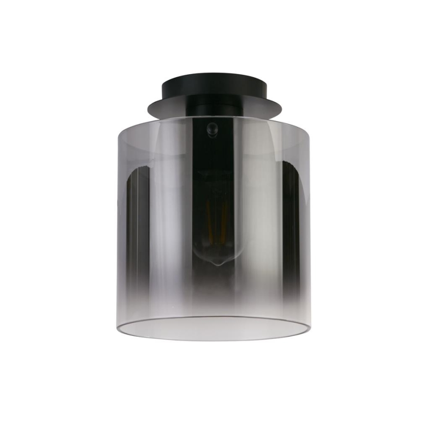 Searchlight - Φωτιστικό οροφής SWEDEN, 1xE27/60W/230V, διάμ. 22 cm, μαύρο/καπνιστό