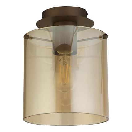 Searchlight - Φωτιστικό οροφής SWEDEN 1xE27/60W/230V, Ø 22 εκ., καφέ/καπνιστό