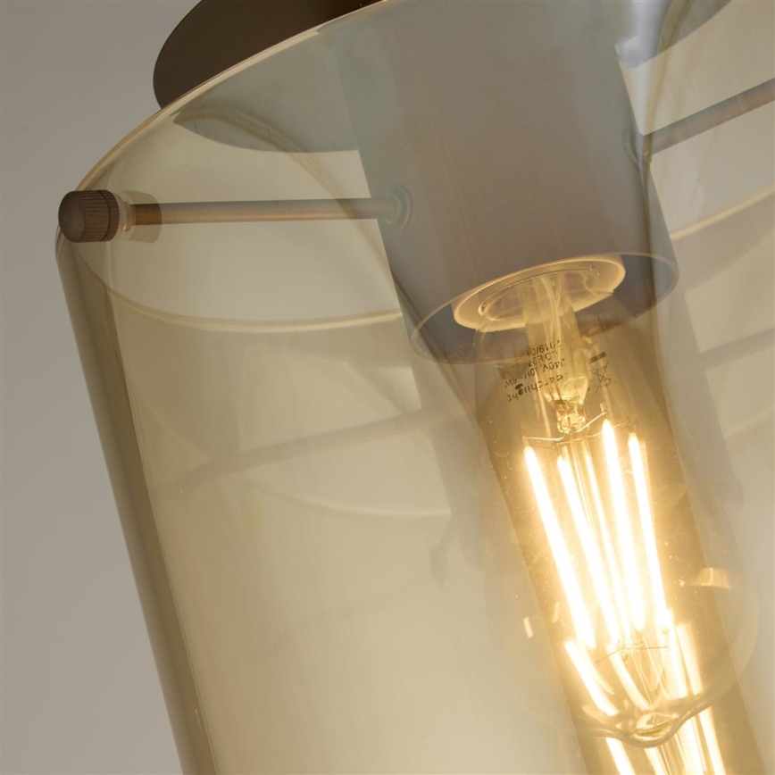 Searchlight - Φωτιστικό οροφής SWEDEN 1xE27/60W/230V, Ø 22 εκ., καφέ/καπνιστό