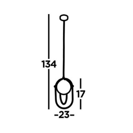 Searchlight - Κρεμαστό φωτιστικό οροφής μονόφωτο AXIS 1xE27/60W/230V μαύρο