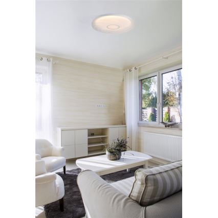 Searchlight - Φωτιστικό οροφής LED AURA, 24W/230V, Ø 38,5 cm, λευκό