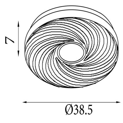 Searchlight - Φωτιστικό οροφής LED AURA, 24W/230V, Ø 38,5 cm, λευκό