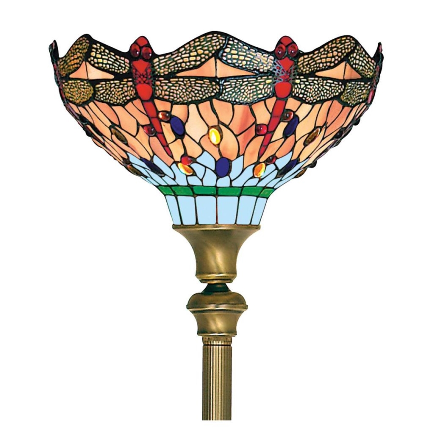 Searchlight - Tiffany επιδαπέδια λάμπα ΛΙΒΕΛΟΥΛΑ 1xE27/60W/230V