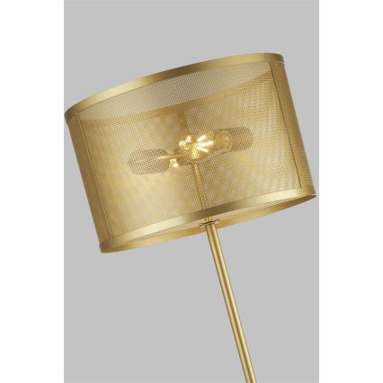 Searchlight - Επιδαπέδια λάμπα FISHNET 2xE27/60W/230V χρυσαφί