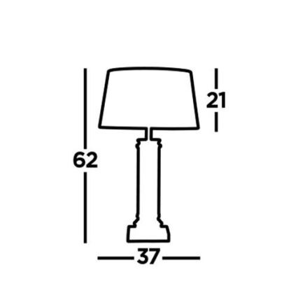 Searchlight - Επιτραπέζιο φωτιστικό PEDESTAL 1xE27/60W/230V μαύρο