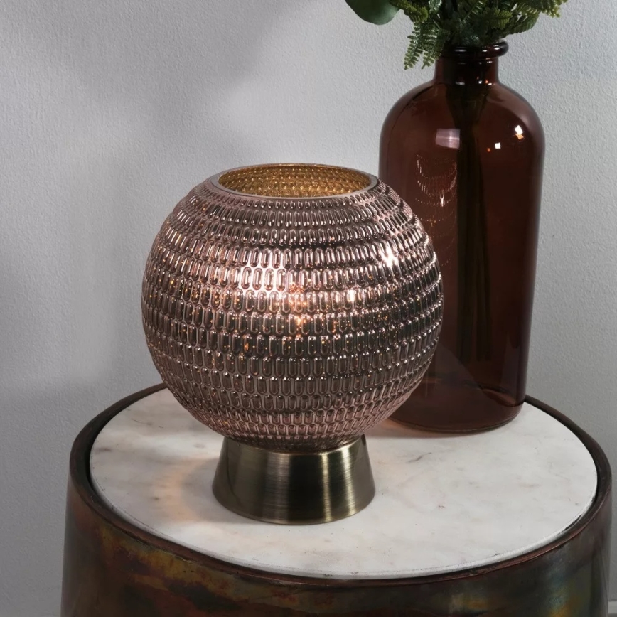 Searchlight - Επιτραπέζιο φωτιστικό LED MILA LED/0,6W/3xAAA καφέ