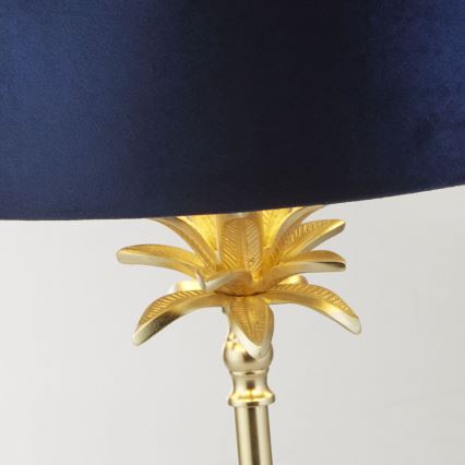 Searchlight - Eπιτραπέζια λάμπα PALM 1xE27/10W/230V μπλε/χρυσαφί