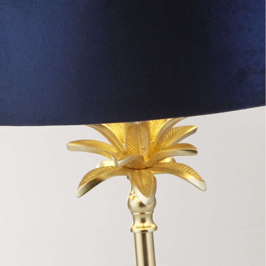 Searchlight - Eπιτραπέζια λάμπα PALM 1xE27/10W/230V μπλε/χρυσαφί