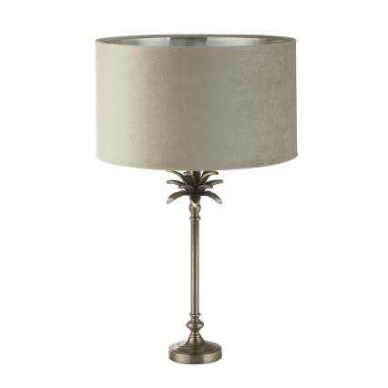Searchlight - Eπιτραπέζιο φωτιστικό PALM 1xE27/10W/230V μπεζ/ματ χρώμιο