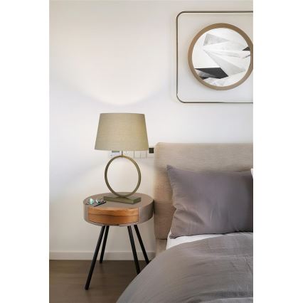 Searchlight - Επιτραπέζιο φωτιστικό ELEGANT 1xE27/60W/230V, σε κρεμ απόχρωση