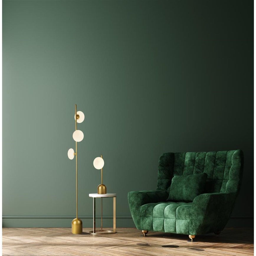 Searchlight - Επιδαπέδια λάμπα PEBBLE 3xG9/33W/230V ορείχαλκος