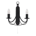 Searchlight - Φωτιστικό τοίχου MAYPOLE 2xE14/60W/230V μαύρο