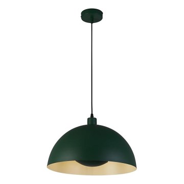 Searchlight - Κρεμαστό φωτιστικό σε καλώδιο MARS 1xE27/60W/230V Ø 25 cm πράσινο