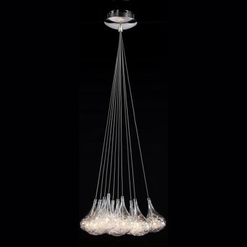 Searchlight - Κρεμαστό φωτιστικό οροφής 10xG4/20W/230V γυαλιστερό χρώμιο